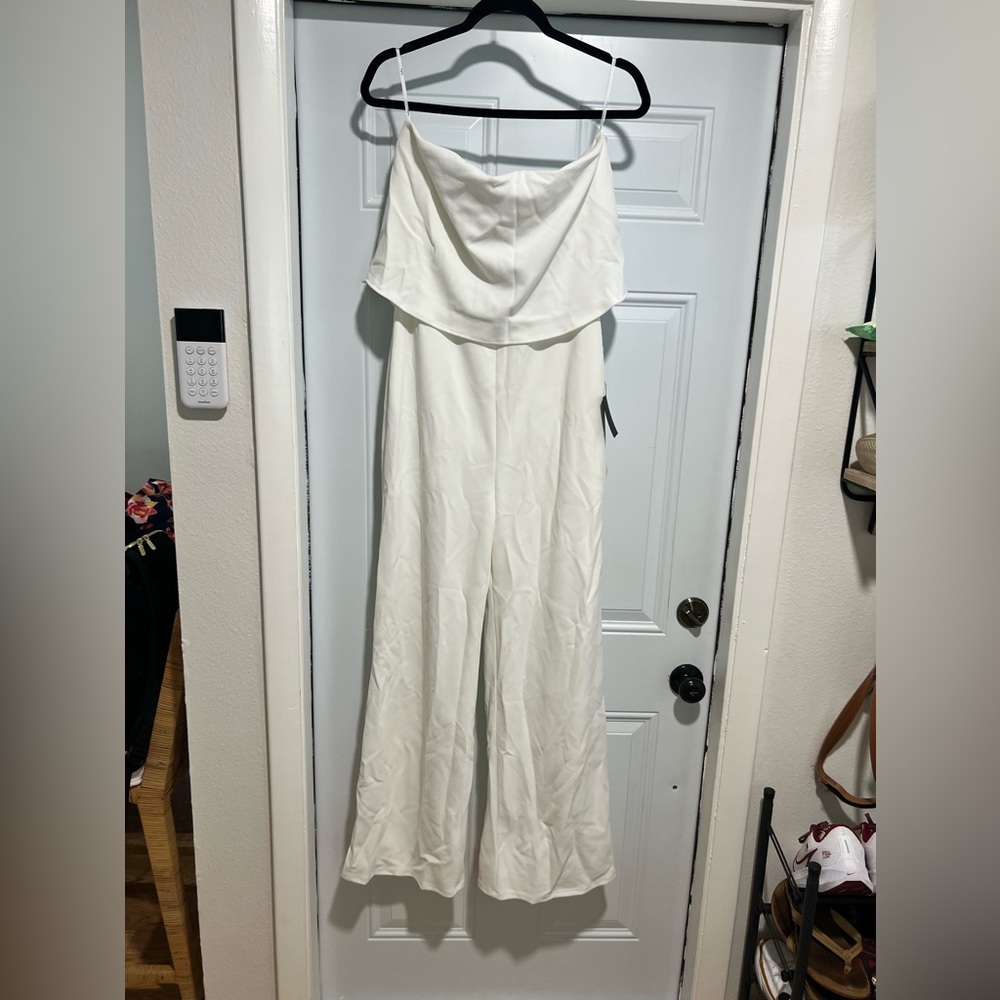White Lulus Strapless Jumper